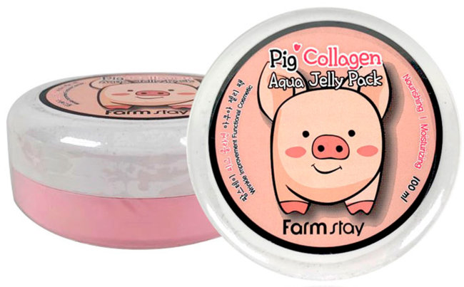 FarmStay Collagen Aqua Piggy Jelly Pack Маска-желе увлажняющая со свиным коллагеном, 100 мл