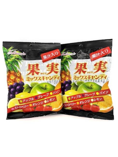 Sakuma Карамель леденцовая 6 вкусов "Фруктовый Микс" Fruit Mix Candy, 2 уп*90 г Sakuma Карамель леденцовая 6 вкусов "Фруктовый Микс" Fruit Mix Candy, 2 уп*90 г