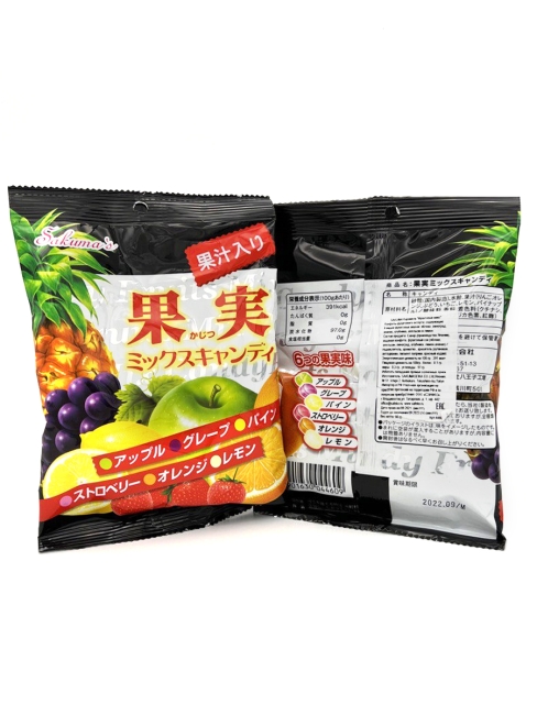 Sakuma Карамель леденцовая 6 вкусов "Фруктовый Микс" Fruit Mix Candy, 2 уп*90 г Sakuma Карамель леденцовая 6 вкусов "Фруктовый Микс" Fruit Mix Candy, 2 уп*90 г
