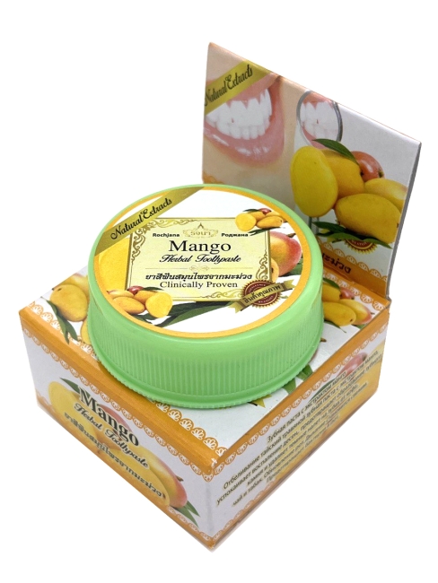 Rochjana Зубная паста отбеливающая растительная с экстрактом манго Mango Herbal Toothpaste, 30 г