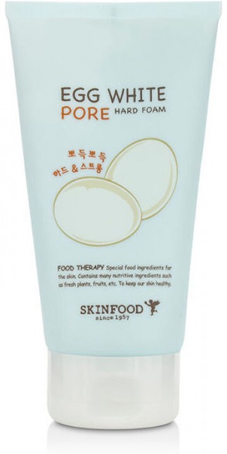 SKINFOOD Egg White Pore Hard Foam Пенка для глубокого очищения пор с яичным белком, 150 мл