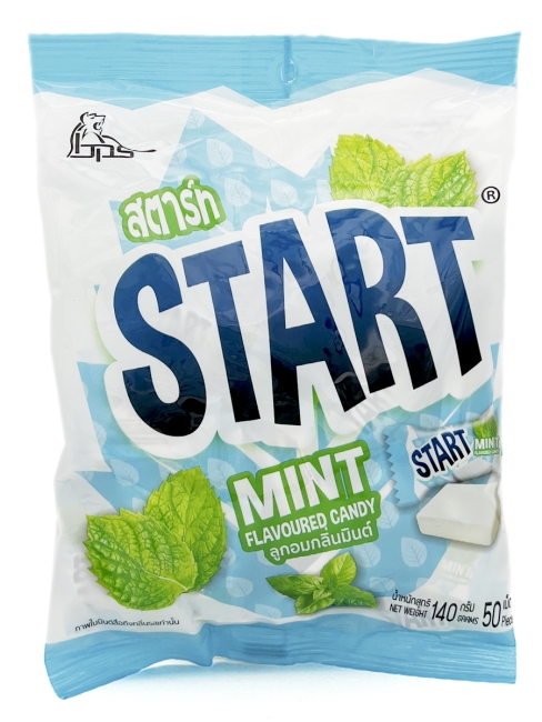 Boonprasert Конфета жевательная со вкусом мяты Start Mint Flavoured Candy(50 шт), 140 г