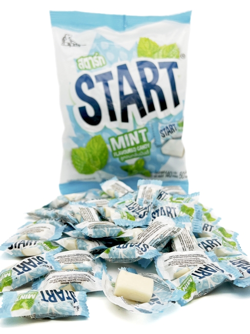 Boonprasert Конфета жевательная со вкусом мяты Start Mint Flavoured Candy(50 шт), 140 г