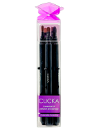 CLICKA Набор кистей для макияжа с автоматическими крышками Automatic Lid Makeup Brush Set, 5 шт