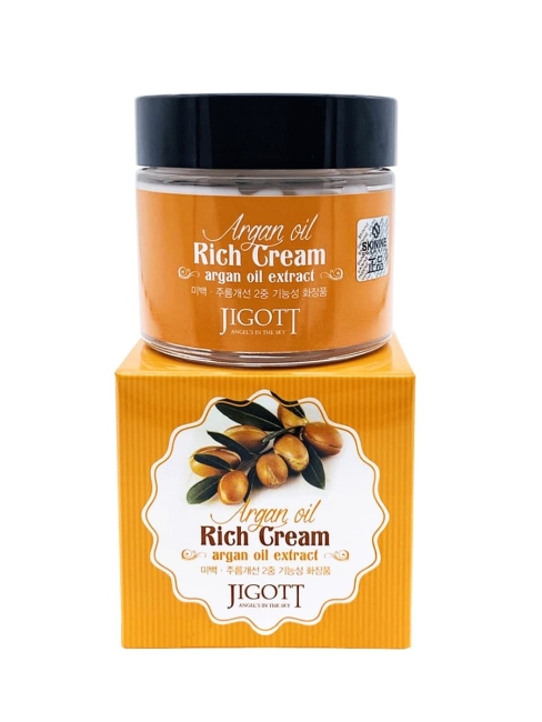 Jigott Крем для лица питательный с аргановым маслом Argan Oil Reach Cream, 70 мл Jigott Крем для лица питательный с аргановым маслом Argan Oil Reach Cream, 70 мл