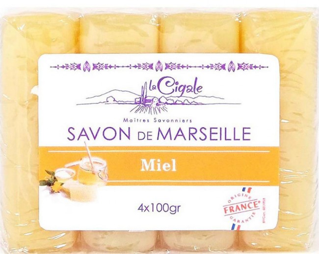La Cigale Мыло марсельское Мед, 4х100 г La Cigale Мыло марсельское Мед, 4х100 г