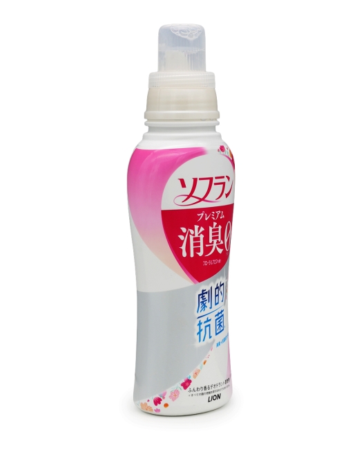 LION Кондиционер концентрат для белья антибактериальный аромат цветов Soflan Premium Deodorizing 0 Floral Aroma, 510 мл