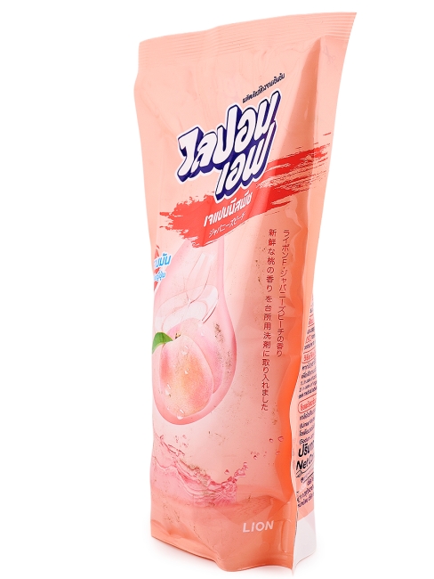 LION Средство для мытья посуды Персик Lipon F Japanese Peach Dishwashing Liquid Refill, 450 мл LION Средство для мытья посуды Персик Lipon F Japanese Peach Dishwashing Liquid Refill, 450 мл