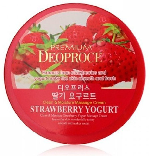 Deoproce Premium Clean & Deep Strawberry Yogurt Cleansing Cream Крем для лица очищающий с экстрактом клубники, 300 г Deoproce Premium Clean & Deep Strawberry Yogurt Cleansing Cream Крем для лица очищающий с экстрактом клубники, 300 г