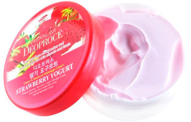 Deoproce Premium Clean & Deep Strawberry Yogurt Cleansing Cream Крем для лица очищающий с экстрактом клубники, 300 г Deoproce Premium Clean & Deep Strawberry Yogurt Cleansing Cream Крем для лица очищающий с экстрактом клубники, 300 г