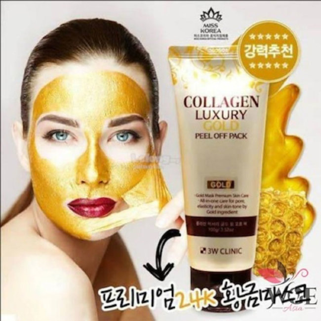 3W Clinic Маска-пленка для лица с золотом и коллагеном Collagen & Luxury Gold Peel Off Pack, 100 мл 3W Clinic Маска-пленка для лица с золотом и коллагеном Collagen & Luxury Gold Peel Off Pack, 100 мл