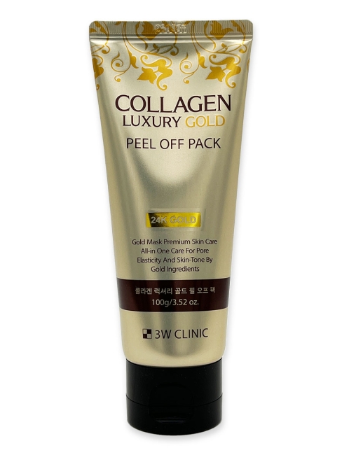 3W Clinic Маска-пленка для лица с золотом и коллагеном Collagen & Luxury Gold Peel Off Pack, 100 мл 3W Clinic Маска-пленка для лица с золотом и коллагеном Collagen & Luxury Gold Peel Off Pack, 100 мл