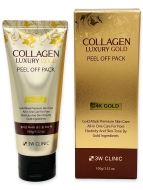 3W Clinic Маска-пленка для лица с золотом и коллагеном Collagen & Luxury Gold Peel Off Pack, 100 мл 3W Clinic Маска-пленка для лица с золотом и коллагеном Collagen & Luxury Gold Peel Off Pack, 100 мл