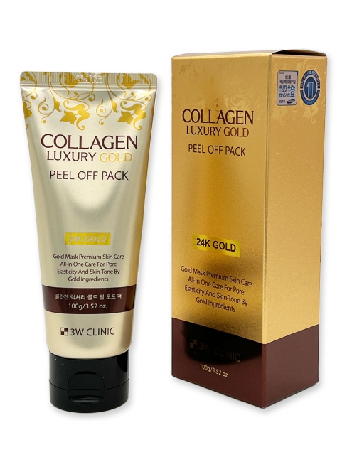 3W Clinic Маска-пленка для лица с золотом и коллагеном Collagen & Luxury Gold Peel Off Pack, 100 мл 3W Clinic Маска-пленка для лица с золотом и коллагеном Collagen & Luxury Gold Peel Off Pack, 100 мл