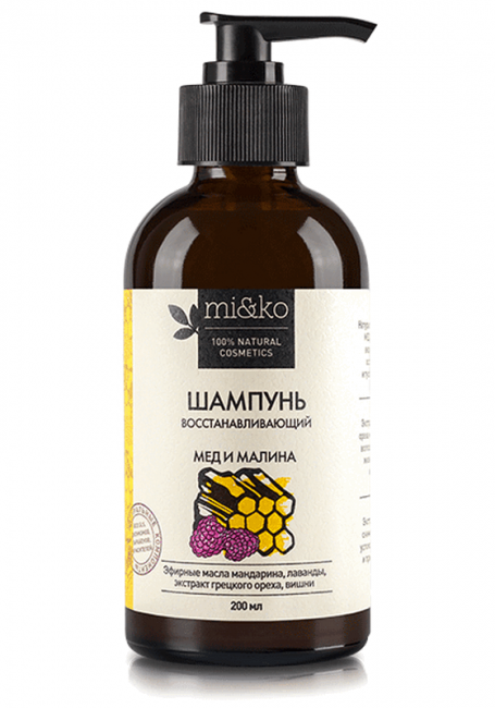 MiKo Шампунь Мед и малина восстанавливающий, 200 мл MiKo Шампунь Мед и малина восстанавливающий, 200 мл