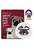 Holika Holika Baby Pet Magic Mask Sheet Anti Wrinkl Pug Маска тканевая против морщин, 22 мл