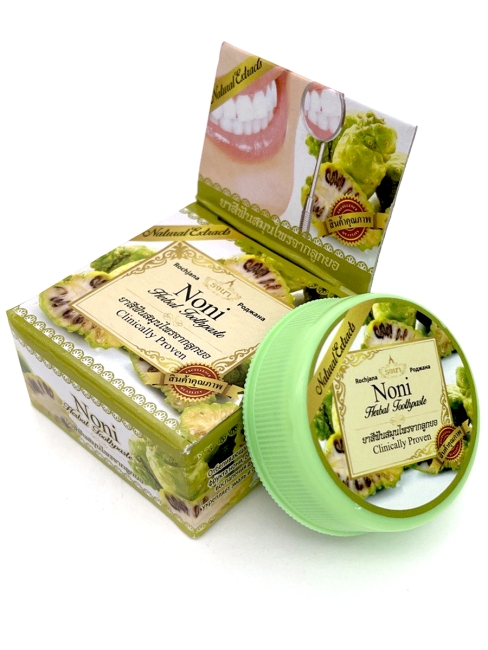 Rochjana Зубная паста отбеливающая растительная с экстрактом Нони Noni Herbal Toothpaste, 30 г Rochjana Зубная паста отбеливающая растительная с экстрактом Нони Noni Herbal Toothpaste, 30 г