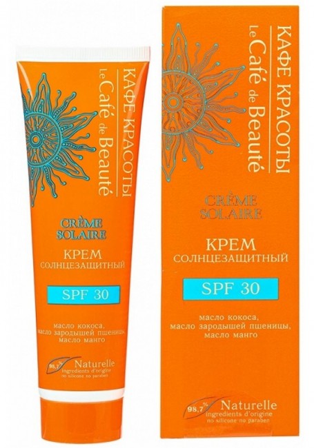Кафе Красоты Солнцезащитный крем SPF 30, 100 мл Кафе Красоты Солнцезащитный крем SPF 30, 100 мл