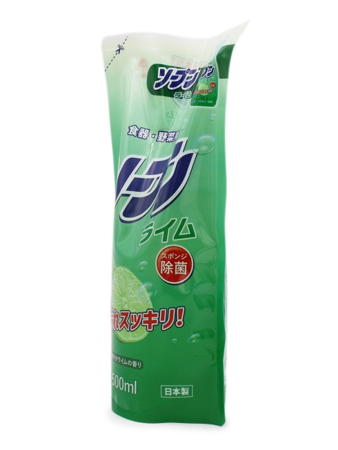 Kaneyo Средство для мытья посуды с лаймом мягкая упаковка Sopun Fresh Lime, 500 мл