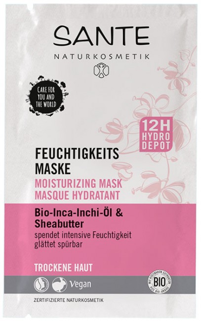 Sante Увлажняющая маска для сухой кожи с маслами Инка-Инчи и Карите, 8 мл