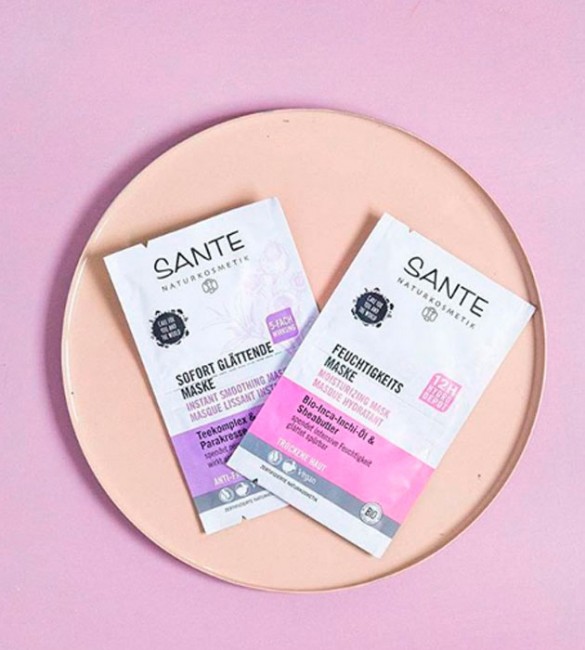 Sante Увлажняющая маска для сухой кожи с маслами Инка-Инчи и Карите, 8 мл