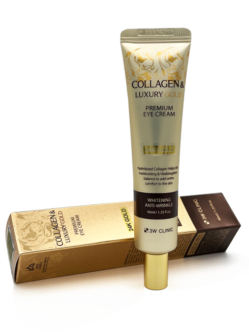 3W Clinic Антивозрастной крем для век с коллагеном и золотом Collagen & Luxury Gold Premium Eye Cream, 40 мл 3W Clinic Антивозрастной крем для век с коллагеном и золотом Collagen & Luxury Gold Premium Eye Cream, 40 мл
