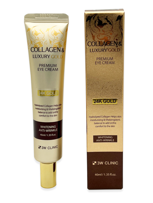 3W Clinic Антивозрастной крем для век с коллагеном и золотом Collagen & Luxury Gold Premium Eye Cream, 40 мл 3W Clinic Антивозрастной крем для век с коллагеном и золотом Collagen & Luxury Gold Premium Eye Cream, 40 мл