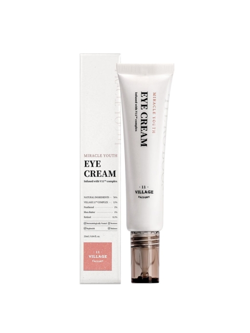 Village 11 Factory Крем для кожи вокруг глаз антивозрастной с маслом ши, пантенолом и гиалуроновой кислотой Miracle Youth Cream, 25 мл