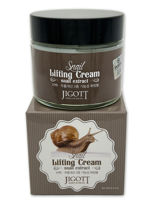 Jigott Подтягивающий крем для лица с экстрактом слизи улитки Snail Lifting Cream, 70 мл Jigott Подтягивающий крем для лица с экстрактом слизи улитки Snail Lifting Cream, 70 мл