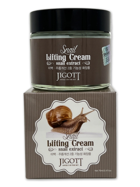 Jigott Подтягивающий крем для лица с экстрактом слизи улитки Snail Lifting Cream, 70 мл Jigott Подтягивающий крем для лица с экстрактом слизи улитки Snail Lifting Cream, 70 мл