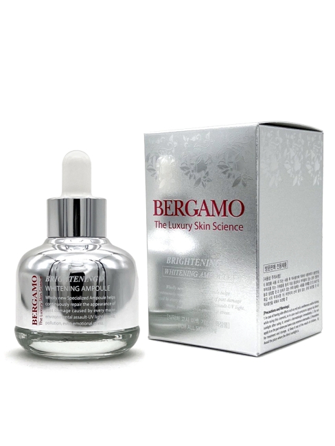 Bergamo Сыворотка для лица для выравнивания тона Brightening Whitening Ampoule, 30 мл Bergamo Сыворотка для лица для выравнивания тона Brightening Whitening Ampoule, 30 мл