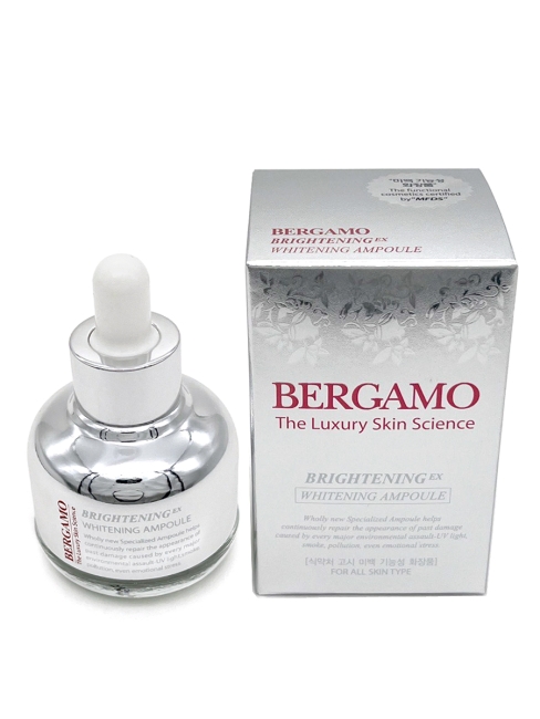 Bergamo Сыворотка для лица для выравнивания тона Brightening Whitening Ampoule, 30 мл Bergamo Сыворотка для лица для выравнивания тона Brightening Whitening Ampoule, 30 мл