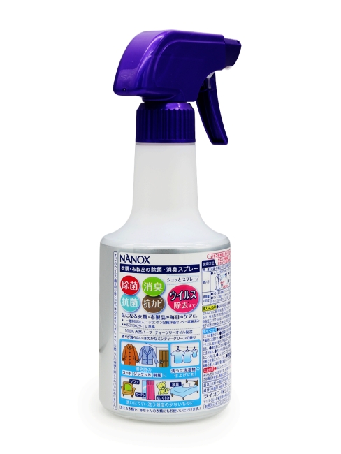 LION Дезинфицирующий и дезодорирующий спрей для одежды и текстиля Super NANOX, 350 мл