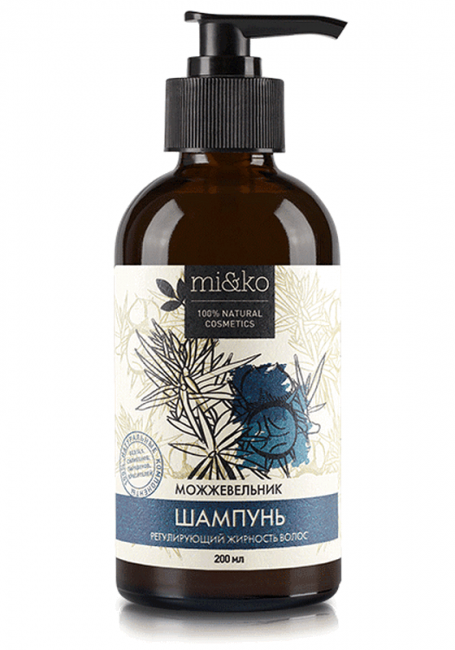 MiKo Шампунь Можжевельник, регулирующий жирность волос, 200 мл