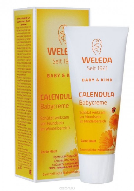 Weleda Крем с календулой для младенцев для защиты кожи в области пеленания, 75 мл
