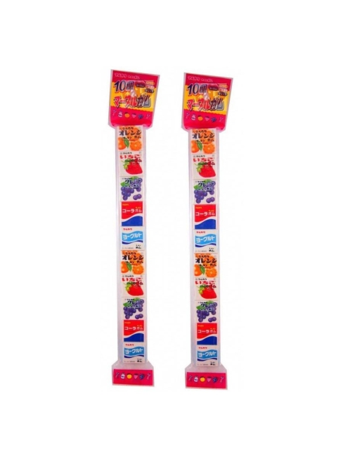 MARUKAWA Жевательная резинка лента из 10 коробочек Ассорти из 5 вкусов Sunpack Fusen Gum, 2 уп*54 г MARUKAWA Жевательная резинка лента из 10 коробочек Ассорти из 5 вкусов Sunpack Fusen Gum, 2 уп*54 г
