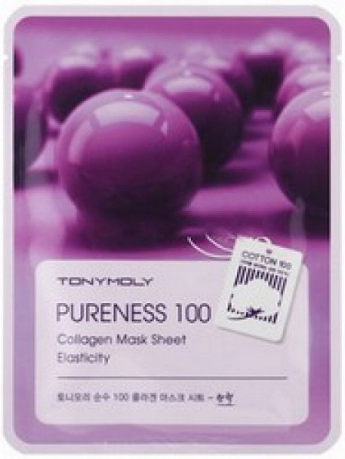 TONYMOLY Pureness 100 Collagen Mask Sheet Elasticity Тканевая маска для лица с коллагеном, 21 мл TONYMOLY Pureness 100 Collagen Mask Sheet Elasticity Тканевая маска для лица с коллагеном, 21 мл