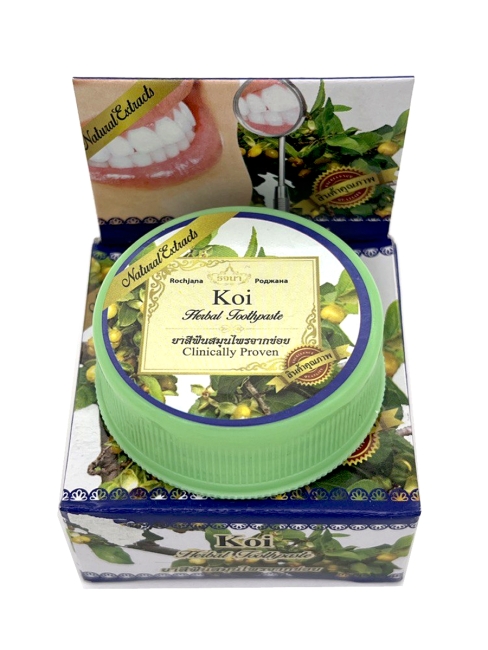Rochjana Зубная паста отбеливающая растительная с экстрактом Кой Koi Herbal Toothpaste, 30 г