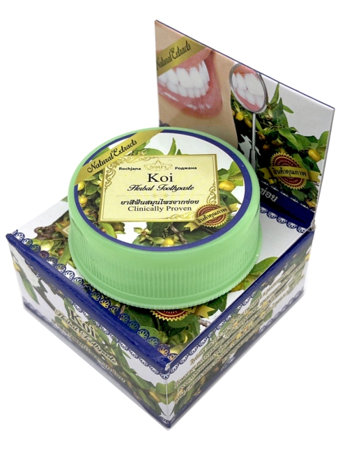 Rochjana Зубная паста отбеливающая растительная с экстрактом Кой Koi Herbal Toothpaste, 30 г