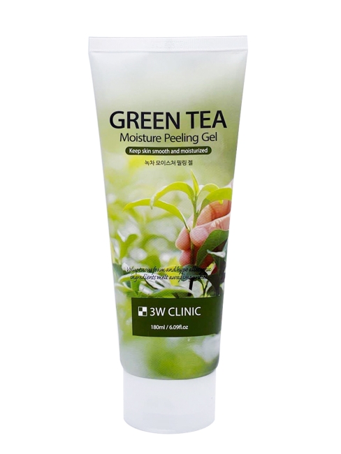 3W Clinic Пилинг скатка для лица с экстрактом зеленого чая Green Tea Moisture Peeling Gel, 180 мл 3W Clinic Пилинг скатка для лица с экстрактом зеленого чая Green Tea Moisture Peeling Gel, 180 мл