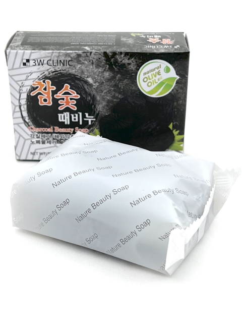 3W Clinic Мыло с древесным углем Charcoal Beauty Soap, 120 г