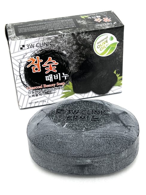 3W Clinic Мыло с древесным углем Charcoal Beauty Soap, 120 г