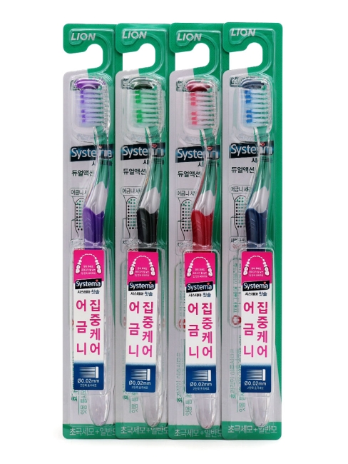 Lion Зубная щётка двойного действия Dentor System Dual Action Toothbrush, 1 шт