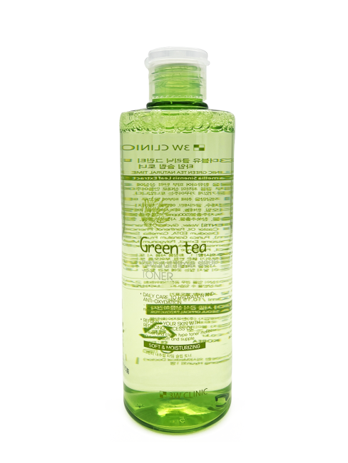 3W Clinic Увлажняющий тонер для лица на основе зелёного чая Green Tea Natural Time Sleep Toner, 300 мл