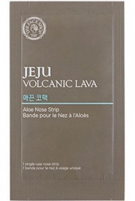 THE FACE SHOP Jeju Volcanic Lava Aloe Nose Strips Очищающий пластырь с алоэ вера для носа, 1 шт THE FACE SHOP Jeju Volcanic Lava Aloe Nose Strips Очищающий пластырь с алоэ вера для носа, 1 шт