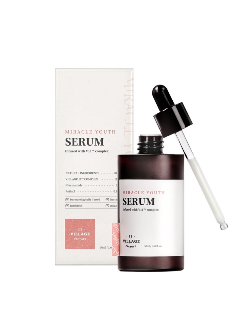 Village 11 Factory Сыворотка для лица антивозрастная с ниацинамидом и скваланом Miracle Youth Serum, 50 мл