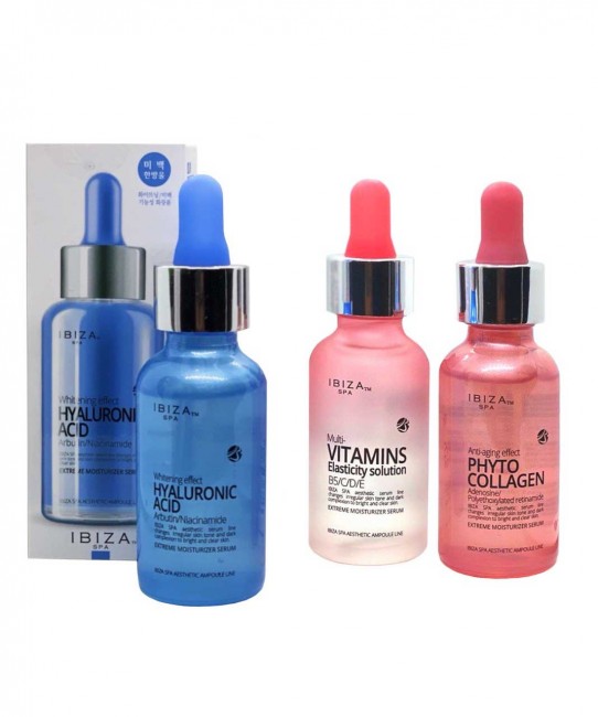 IBIZA Spa Тройная антивозрастная сыворотка с коллагеном Phyto Collagen Anti-Aging Effect Ampoule Serum, 30 мл