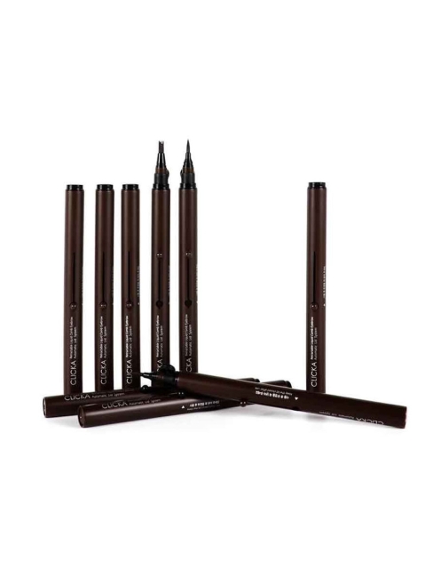 CLICKA Жидкая подводка-расческа для бровей с автоматической крышкой коричневая Automatic Lid Liquid Eyebrow Brown, 6 г