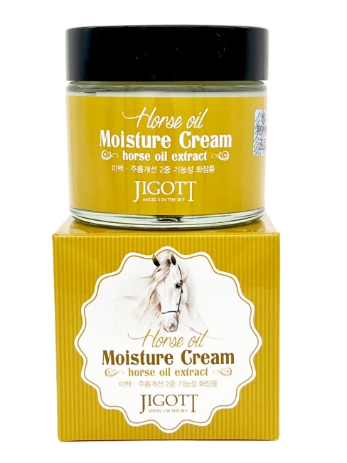 Jigott Увлажняющий крем для лица с лошадиным маслом Horse Oil Moisture Cream, 70 мл
