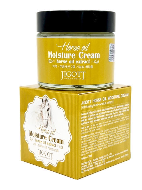 Jigott Увлажняющий крем для лица с лошадиным маслом Horse Oil Moisture Cream, 70 мл